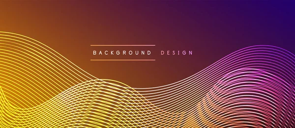 Dynamic Wave Geometric Design Vector Illustration Wallpaper Banner Background Card — Stock Vector
