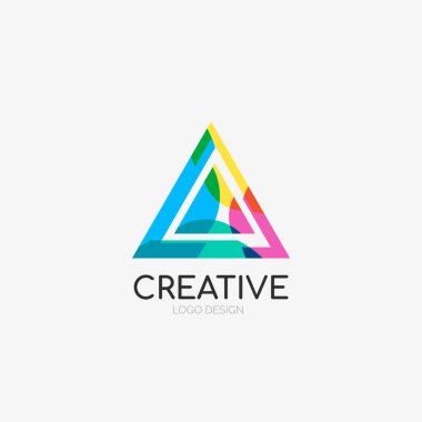 Üçgen soyut logo, iş simgesi simgesi