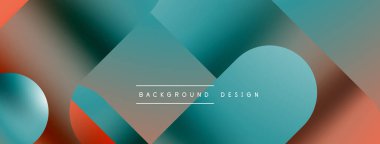 Basit geometrik formlar - dinamik geometrik soyut arkaplan. Duvar kağıdı, afiş, arkaplan, iniş sayfası, duvar sanatı, davetiye, baskılar, posterler için görsel senfoni