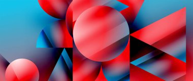 Birbirine kenetlenmiş üçgenler ve dairelerden oluşan büyüleyici soyut arkaplan, hem zerafet hem de modernlik saçan şaşırtıcı şekiller ve desenler oluşturur.