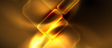 Metin veya ürün sunumu için neon cam şekilleri geometrik arkaplan. Duvar kağıdı, bayrak, arkaplan, kart, kitap illüstrasyonu için vektör illüstrasyonu, iniş sayfası