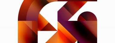 Kareli, üçgenli, daireli geometrik arkaplan. Şekiller uyumlu bir şekilde etkileşir, dijital tasarımlar, sunumlar, web sitesi afişleri, sosyal medya iletileri için görsel olarak çarpıcı bir tasarım oluşturur