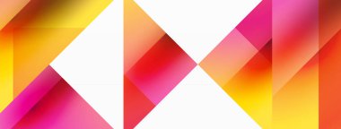 Parlak daire, kare, üçgen minimalist geometrik arkaplanı şekillendirir. Gösterişli, çağdaş tasarım dijital tasarımlar, sunumlar, web sitesi afişleri, sosyal medya paylaşımları için biraz sofistike