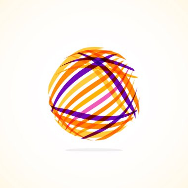 Soyut çember logosu - minimalist amblem, zamansız ve evrensel daire şekli. Benzersiz logo markaların ve kavramların aralığını temsil ediyor, basitliği ve yaratıcılığı tek ve ikonik bir resimde özetliyor