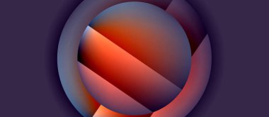 Parlak metal parlayan daireler geometrik arka plan. Asgari soyut kompozisyon. Duvar kağıdı, bayrak, arkaplan, kart, kitap illüstrasyonu için vektör illüstrasyonu, iniş sayfası