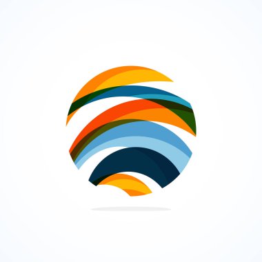 Soyut çember logosu - minimalist amblem, zamansız ve evrensel daire şekli. Benzersiz logo markaların ve kavramların aralığını temsil ediyor, basitliği ve yaratıcılığı tek ve ikonik bir resimde özetliyor
