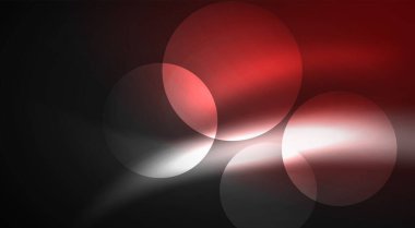 Parlak Işık Neon Baloncuk Çemberleri. Duvar kağıdı, bayrak, arkaplan, kart, kitap illüstrasyonu için vektör illüstrasyonu, iniş sayfası