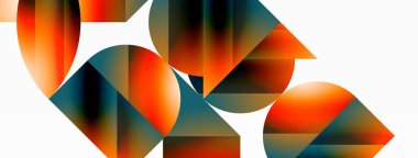 Minimalizm, gradyan cazibesiyle buluşur. Geometrik şekiller sakin bir arka planda birbirine dolanır. İnce renkler birleşir, dinamik bir tuval oluşturur, modern estetiğin kanıtıdır.