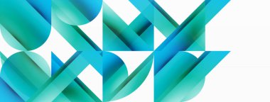 Gradyan renk üçgenleri ve beyaz daireler. Dinamik karışım büyüleyici görsel etki yaratıyor. Dijital tasarımlar, sunumlar, web sitesi afişleri, sosyal medya paylaşımları için geometrik arkaplan