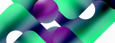 Gradyan Geometri. Çizgilerin ve Çemberlerin Minimalist Füzyonu, Hünerli Serene, Çekici Soyut Arkaplan