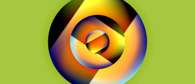 Parlak metal parlayan daireler geometrik arka plan. Asgari soyut kompozisyon. Duvar kağıdı, bayrak, arkaplan, kart, kitap illüstrasyonu için vektör illüstrasyonu, iniş sayfası