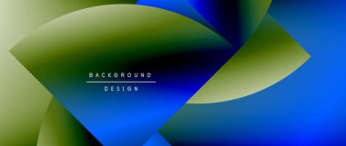 Posterler, kapaklar, afişler, broşürler, web siteleri için parlak renk çemberi ve yuvarlak element minimal geometrik soyut arkaplan