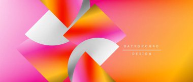 Posterler, kapaklar, afişler, broşürler, web siteleri için parlak renk çemberi ve yuvarlak element minimal geometrik soyut arkaplan