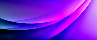 Değişken renk arkaplanındaki dinamik dalgalar. Duvar kağıdı, bayrak, arkaplan, kart, kitap illüstrasyonu için vektör illüstrasyonu, iniş sayfası