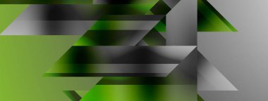 Üçgenler, çizgiler ve yuvarlak şekiller - dinamik geometrik soyut arkaplan. Duvar kağıdı, afiş, arkaplan, iniş sayfası, duvar sanatı, davetiye, baskılar için görsel senfoni