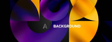 Çember ve üçgen soyut arkaplan. Yaratıcı teknoloji, dijital sanat, sosyal iletişim ve modern bilim kavramı. Posterler, kapaklar, afişler, broşürler ve web siteleri için ideal