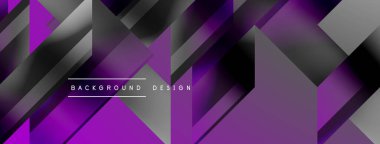 Üçgenler, çizgiler ve yuvarlak şekiller - dinamik geometrik soyut arkaplan. Duvar kağıdı, afiş, arkaplan, iniş sayfası, duvar sanatı, davetiye, baskılar için görsel senfoni