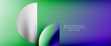 Daireler ve eğimli yuvarlak şekiller. Asgari soyut arkaplan, yuvarlak geometrik şekiller, temiz ve yapılandırılmış tasarım