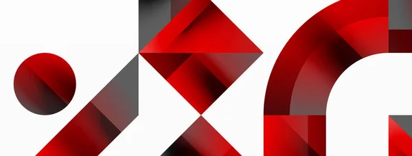 Círculo Brilhante Quadrado Triângulo Formas Fundo Geométrico Minimalista Design Elegante — Vetor de Stock