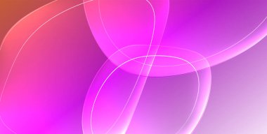 Parlak efektli, şeffaf, akışkan sıvı şekilleri geometrik arka plan. Dalgalı çizgiler yuvarlak. Duvar kağıdı, bayrak, arkaplan, kart, kitap illüstrasyonu için vektör illüstrasyonu, iniş sayfası