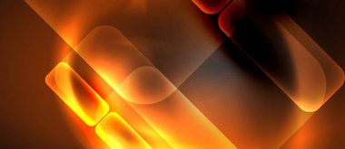 Metin veya ürün sunumu için neon cam şekilleri geometrik arkaplan. Duvar kağıdı, bayrak, arkaplan, kart, kitap illüstrasyonu için vektör illüstrasyonu, iniş sayfası