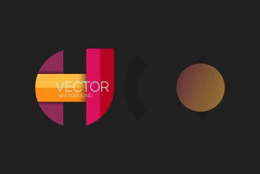 Soyut arkaplan, geometrik asgari yuvarlak şekiller ve dairelerin bileşimi