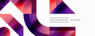 Parlak daire, kare, üçgen minimalist geometrik arkaplanı şekillendirir. Gösterişli, çağdaş tasarım dijital tasarımlar, sunumlar, web sitesi afişleri, sosyal medya paylaşımları için biraz sofistike