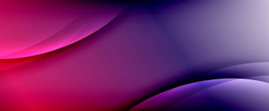 Değişken renk arkaplanındaki dinamik dalgalar. Duvar kağıdı, bayrak, arkaplan, kart, kitap illüstrasyonu için vektör illüstrasyonu, iniş sayfası