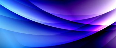 Değişken renk arkaplanındaki dinamik dalgalar. Duvar kağıdı, bayrak, arkaplan, kart, kitap illüstrasyonu için vektör illüstrasyonu, iniş sayfası