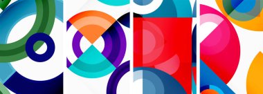 Çemberler ve halkalar geometrik arka planlar. Duvar kağıdı, kartvizit, kapak, poster, afiş, broşür, başlık, web sitesi posterleri