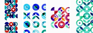Duvar kâğıdı, kartvizit, kapak, poster, afiş, broşür, başlık, web sitesi için arka planda yuvarlak geometrik elemanlar ve daireler