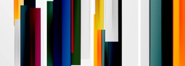 Asgari çizgiler ve renkli çizgiler, soyut arkaplan posterleri. Duvar kağıdı, bayrak, arkaplan, kart, kitap illüstrasyonu için vektör illüstrasyonu, iniş sayfası