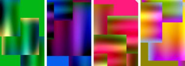 Renkli metal kare soyut poster arkaplanı