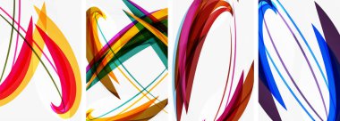 Duvar kağıdı, kartvizit, kapak, poster, afiş, broşür, başlık, web sitesi için renkli dalga çizgileri afişi