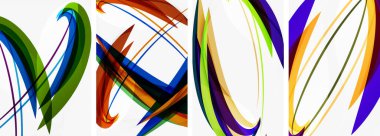 Duvar kağıdı, kartvizit, kapak, poster, afiş, broşür, başlık, web sitesi için renkli dalga çizgileri afişi