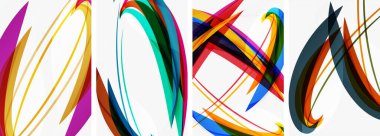 Duvar kağıdı, kartvizit, kapak, poster, afiş, broşür, başlık, web sitesi için renkli dalga çizgileri afişi