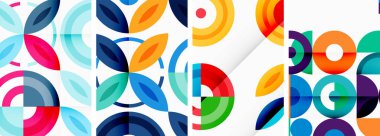 Çemberler ve halkalar geometrik arka planlar. Duvar kağıdı, kartvizit, kapak, poster, afiş, broşür, başlık, web sitesi posterleri