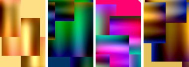 Metalik parlak kare konsept posterler. Duvar kağıdı, bayrak, arkaplan, kart, kitap illüstrasyonu için vektör illüstrasyonu, iniş sayfası