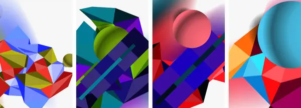Kugel Und Low Poly Dreieck Design Vektor Illustration Für Wallpaper — Stockvektor