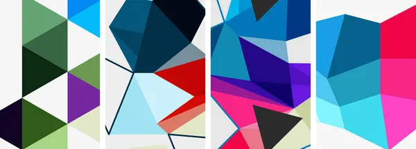 Dreieckige Geometrische Abstrakte Hintergründe Vektor Illustration Für Wallpaper Banner Hintergrund — Stockvektor