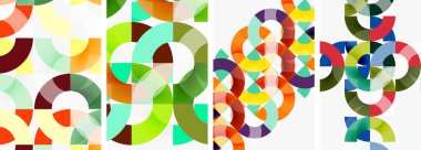 Çember çizgileri poster arkaplanı. Duvar kağıdı, bayrak, arkaplan, kart, kitap illüstrasyonu için vektör illüstrasyonu, iniş sayfası