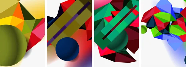 Kugel Und Low Poly Dreieck Design Vektor Illustration Für Wallpaper — Stockvektor
