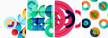 Çemberler ve halkalar geometrik arka planlar. Duvar kağıdı, kartvizit, kapak, poster, afiş, broşür, başlık, web sitesi posterleri