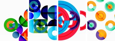 Çemberler ve halkalar geometrik arka planlar. Duvar kağıdı, kartvizit, kapak, poster, afiş, broşür, başlık, web sitesi posterleri