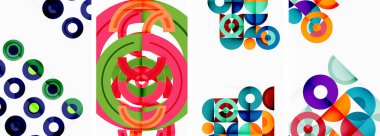 Duvar kâğıdı, kartvizit, kapak, poster, afiş, broşür, başlık, web sitesi için arka planda yuvarlak geometrik elemanlar ve daireler