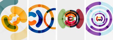 Renkli çember arka planlar. Duvar kağıdı, bayrak, arkaplan, kart, kitap illüstrasyonu için vektör illüstrasyonu, iniş sayfası