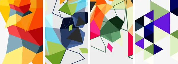 Dreieckige Geometrische Abstrakte Hintergründe Vektor Illustration Für Wallpaper Banner Hintergrund — Stockvektor