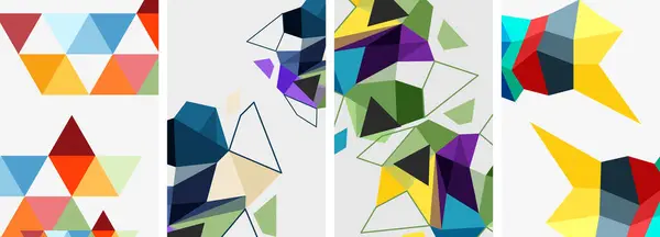 Driehoek Geometrische Abstracte Achtergronden Vector Illustratie Voor Wallpaper Banner Achtergrond — Stockvector