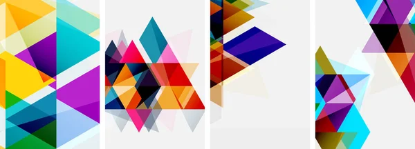 Triangoli Luminosi Colorati Con Vari Colori Trasparenze Illustrazione Vettoriale Carta — Vettoriale Stock