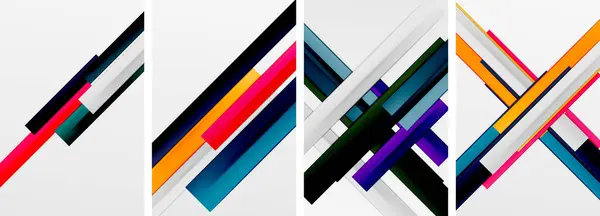 Streifen Und Linien Plakatieren Abstrakte Hintergründe Vektor Illustration Für Wallpaper — Stockvektor